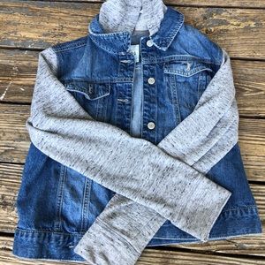 Sweatshirt hooded jean jacket